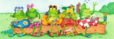5 frogs on a log