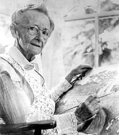 Anna Mary Robertson Moses. Grandma Moses.