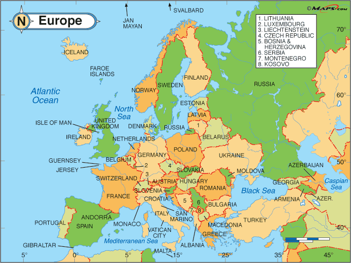 Map of Europe